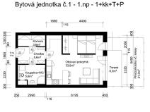 Prodej bytu 1+kk, Lanškroun, 50 m2