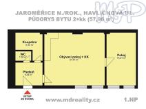 Prodej bytu 2+kk, Jaroměřice nad Rokytnou, Havlíčkova, 58 m2