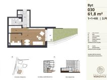 Prodej bytu 2+kk, Praha - Vokovice, K Červenému vrchu, 61 m2