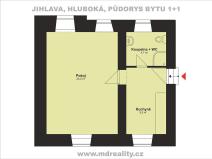 Pronájem bytu 1+1, Jihlava, 38 m2