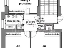 Pronájem pokoje, Praha - Kobylisy, Střelničná, 16 m2