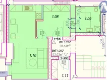 Pronájem bytu 1+kk, Prachatice, Vodňanská, 39 m2