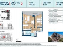 Prodej bytu 2+kk, Praha - Smíchov, Toyen, 55 m2