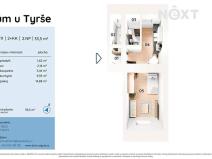 Prodej bytu 2+kk, Praha - Košíře, U Tyrše, 33 m2