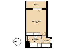 Pronájem bytu 1+kk, Praha - Písnice, Švihovská, 42 m2