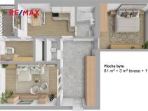 Prodej bytu 3+kk, Pardubice, Hlaváčova, 81 m2