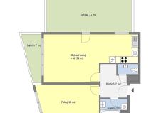 Prodej bytu 2+kk, Praha - Dolní Počernice, Černodolská, 64 m2
