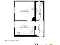 Pronájem bytu 1+1, Děčín - Děčín IX-Bynov, Bynovská, 32 m2