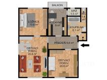 Prodej bytu 3+1, Písek, Za Pazdernou, 72 m2