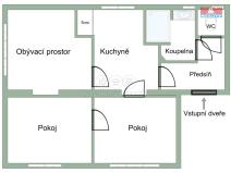 Prodej bytu 3+1, Podbořany - Hlubany, 73 m2