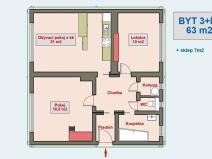 Prodej bytu 3+kk, Hradec Králové, Bozděchova, 63 m2