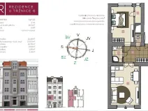 Pronájem bytu 2+kk, Praha - Vinohrady, U tržnice, 60 m2