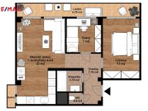 Pronájem bytu 3+kk, Ostrava - Poruba, Kubánská, 53 m2