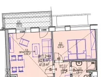 Prodej bytu 2+kk, Brno, Chvalovka, 50 m2