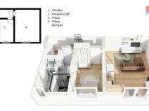Prodej bytu 2+kk, Louny, Rybalkova, 44 m2