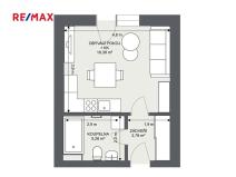 Prodej bytu 1+kk, Praha - Uhříněves, Douchova, 28 m2