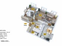 Prodej bytu 2+1, Praha - Střížkov, K Šafránce, 53 m2