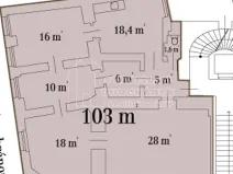 Pronájem kanceláře, Praha - Karlín, Prvního pluku, 103 m2