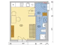 Pronájem bytu 1+kk, Kaznějov, Na Komárově, 24 m2