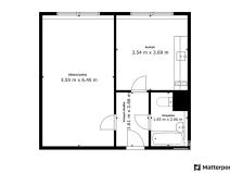 Pronájem bytu 1+1, Ústí nad Labem - Krásné Březno, Rozcestí, 41 m2