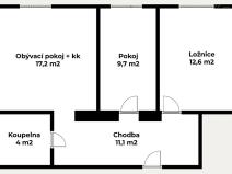 Prodej bytu 3+kk, Most, Josefa Skupy, 54 m2