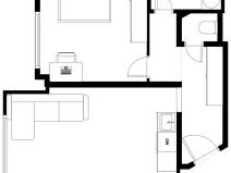 Prodej bytu 2+kk, Praha - Žižkov, Jeseniova, 45 m2