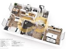 Prodej bytu 3+1, Volary, Sídl. Míru, 65 m2