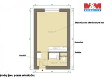 Pronájem bytu 1+kk, Horní Bříza, Sídlištní, 24 m2