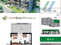Prodej bytu 3+kk, Milovice, 110 m2