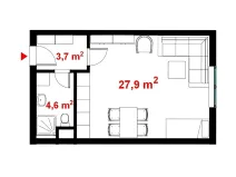 Prodej bytu 1+kk, Hranice, Jiřího z Poděbrad, 36 m2