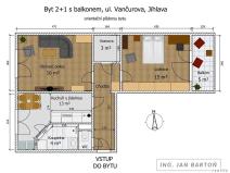 Pronájem bytu 2+1, Jihlava, Vančurova, 58 m2