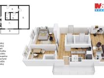 Prodej bytu 3+1, Broumov - Nové Město, Sídliště Křinické, 70 m2