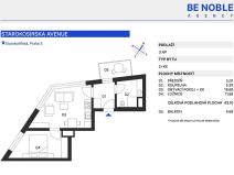 Pronájem bytu 2+kk, Praha - Košíře, Starokošířská, 43 m2