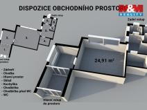 Pronájem obchodního prostoru, Slušovice, Dlouhá, 55 m2
