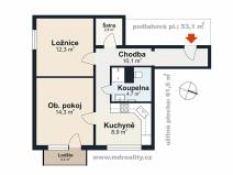 Prodej bytu 2+1, Třebíč, Kubišova, 61 m2