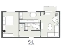 Prodej bytu 2+1, Teplice, Duchcovská, 51 m2