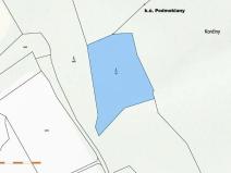 Prodej lesa, Podmoklany, 4845 m2