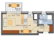 Prodej bytu 1+kk, Praha - Vysočany, Pod Harfou, 30 m2