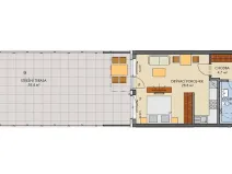 Prodej bytu 1+kk, Praha - Dolní Měcholupy, Honzíkova, 41 m2