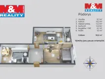 Prodej bytu 2+1, Ústí nad Labem - Severní Terasa, Glennova, 62 m2