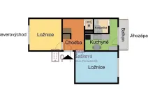 Pronájem bytu 2+1, Jindřichův Hradec, sídliště U Nádraží, 48 m2