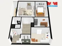 Prodej bytu 3+1, Brno - Starý Lískovec, Dunajská, 66 m2