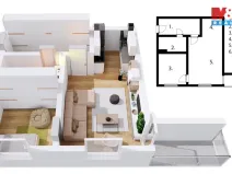 Prodej bytu 2+kk, Klatovy - Klatovy IV, K Čínovu, 48 m2