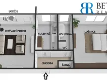 Prodej bytu 2+1, Olomouc, Brněnská, 50 m2