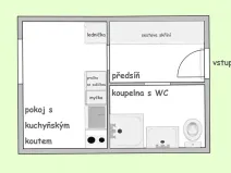 Pronájem bytu 1+kk, Praha - Suchdol, Suchdolské náměstí, 24 m2
