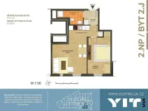 Prodej bytu 2+kk, Praha - Troja, Mazurská, 51 m2