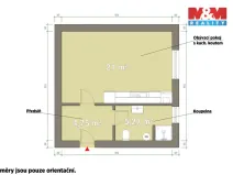 Pronájem bytu 1+kk, Klatovy - Klatovy IV, Tyršova, 31 m2