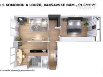 Prodej bytu 2+1, Olomouc, Varšavské nám., 56 m2
