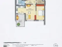 Pronájem bytu 2+kk, Praha - Dolní Měcholupy, Honzíkova, 55 m2