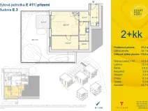 Prodej bytu 2+kk, Brno, Pod Hády, 54 m2